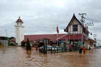 Chiang Mai Railway Station flooded